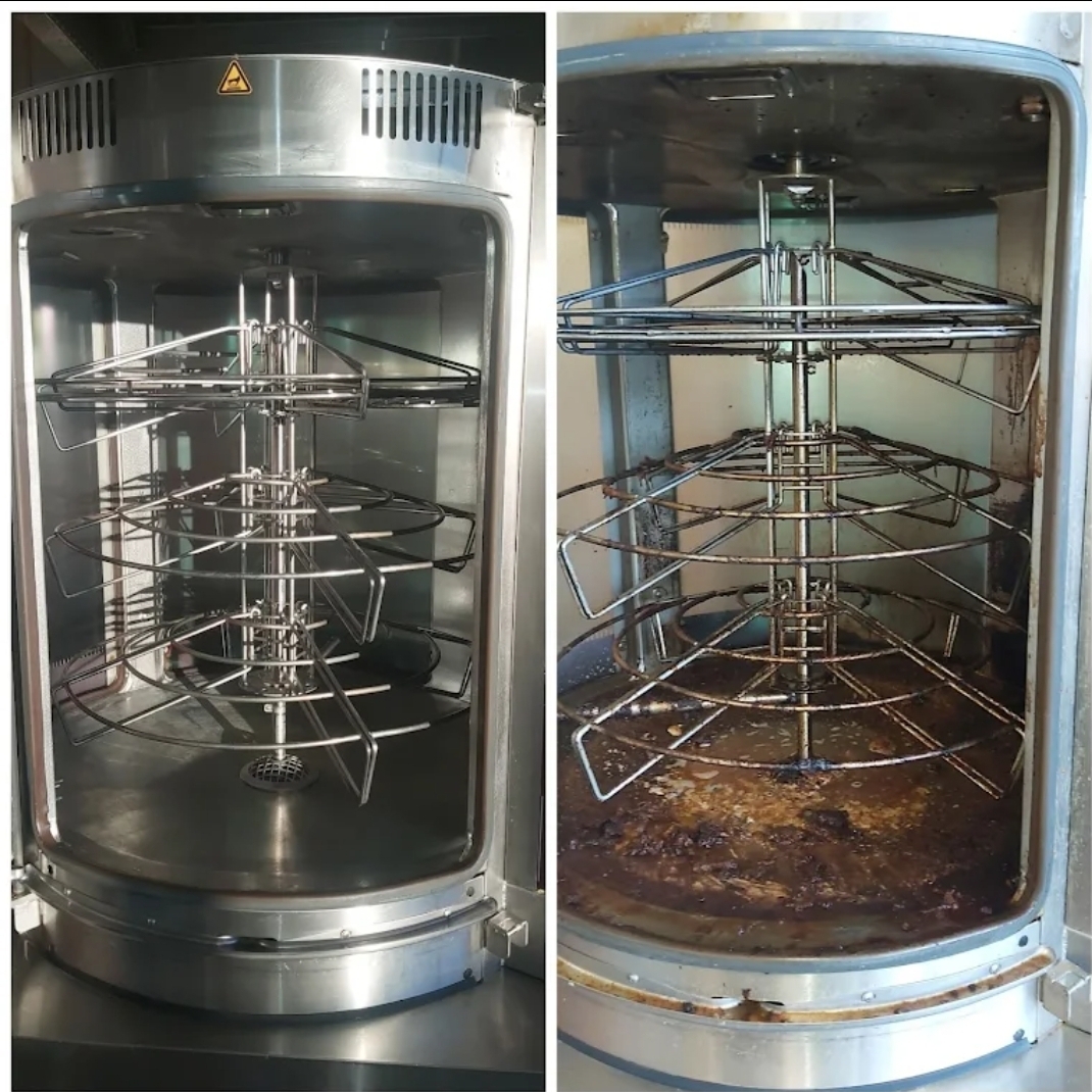 Rotisserie oven interior