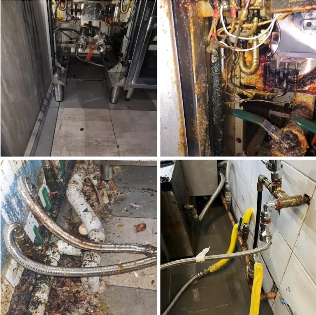 Behind-the-line plumbing & gas detail